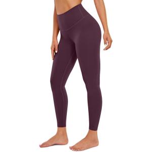CRZ YOGA Butterluxe Yoga Leggings 25″ – High Waisted Buttery Soft Womens Workout Lounge Pants(Deep Purple)