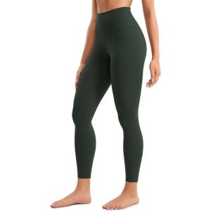 CRZ YOGA Butterluxe Yoga Leggings 25″ – High Waisted Buttery Soft Womens Workout Lounge Pants(Legend Green)