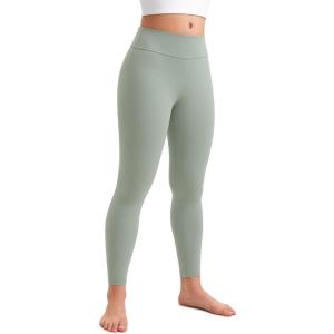 CRZ YOGA Girls Butterluxe Full Length Yoga Leggings – Athletic Sports Casual Pants High Waist Tights Kids Teen(Green Palm Court)