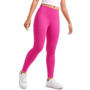 CRZ YOGA Girls Butterluxe Full Length Yoga Leggings – Athletic Sports Casual Pants High Waist Tights Kids Teen(Hibiscus Purple)
