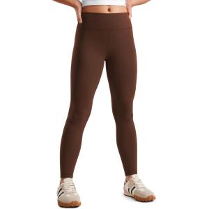 CRZ YOGA Girls Butterluxe Full Length Yoga Leggings – Athletic Sports Casual Pants High Waist Tights Kids Teen(Lava Brown)