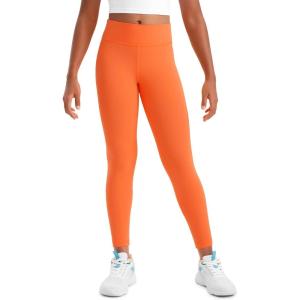 CRZ YOGA Girls Butterluxe Full Length Yoga Leggings – Athletic Sports Casual Pants High Waist Tights Kids Teen(Neon Orange)