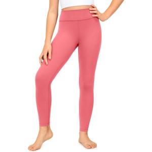 CRZ YOGA Girls Butterluxe Full Length Yoga Leggings – Athletic Sports Casual Pants High Waist Tights Kids Teen(Raspberry Sorbet)