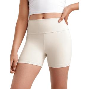 CRZ YOGA Girls Butterluxe High Waist Athletic Biker Shorts – Dance Yoga Casual Kids Teen Summer(Milky White)