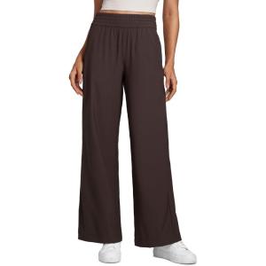 CRZ YOGA Lightweight Drapey Wide Leg Casual Pants for Women 30″ – Flowy Travel Work Loose Fit Summer(Hot Fudge Brown)