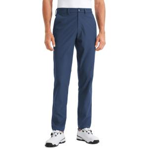 CRZ YOGA Men’s All Day Comfy Golf Pants – 28″/30″/32″/34″/36″ Quick Dry Lightweight Work Casual Trousers with Pockets(Electric Blue)