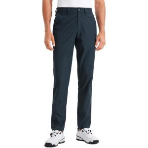 CRZ YOGA Men’s All Day Comfy Golf Pants – 28″/30″/32″/34″/36″ Quick Dry Lightweight Work Casual Trousers with Pockets(True Navy)