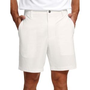 CRZ YOGA Men’s All Day Comfy Golf Shorts – 7″/9″ Stretch Lightweight Flat Front for Casual Work with Pockets(Milky White (Bone))