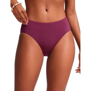CRZ YOGA Mid Waisted Bikini Bottoms for Women – Full Coverage Bathing Suit Swimsuit Basic Swim Briefs(Fuchsia)