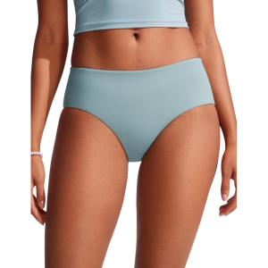 CRZ YOGA Mid Waisted Bikini Bottoms for Women – Full Coverage Bathing Suit Swimsuit Basic Swim Briefs(Light Grayish Blue)