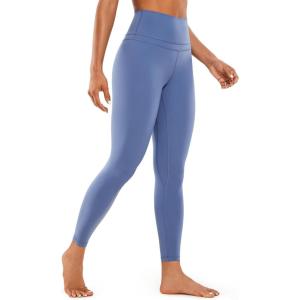 CRZ YOGA Naked Feeling Workout Leggings 25” – High Waist Yoga Training Tight Womens Pants(Curtain Violet Ash)