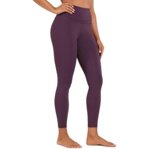 CRZ YOGA Naked Feeling Workout Leggings 25” – High Waist Yoga Training Tight Womens Pants(Grape Thistle Purple)