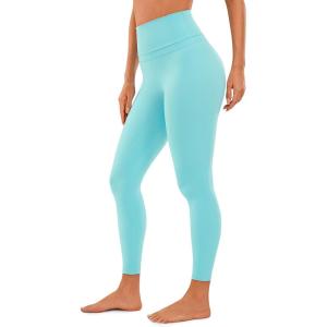 CRZ YOGA Naked Feeling Workout Leggings 25” – High Waist Yoga Training Tight Womens Pants(Turquoise)
