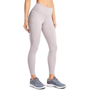 CRZ YOGA Naked Feeling Workout Leggings Pockets 25” – High Waisted Womens Yoga Pants Running Tights(Moonphase)