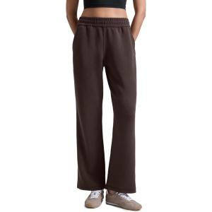 CRZ YOGA SoftAura Wide Leg Casual Sweatpants Women 29″/31″ – Modal Lounge Travel Casual Pants with Pockets(Hot Fudge Brown)