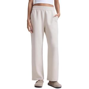 CRZ YOGA SoftAura Wide Leg Casual Sweatpants Women 29″/31″ – Modal Lounge Travel Casual Pants with Pockets(Milky White (Bone))