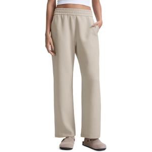 CRZ YOGA SoftAura Wide Leg Casual Sweatpants Women 29″/31″ – Modal Lounge Travel Casual Pants with Pockets(Stone)