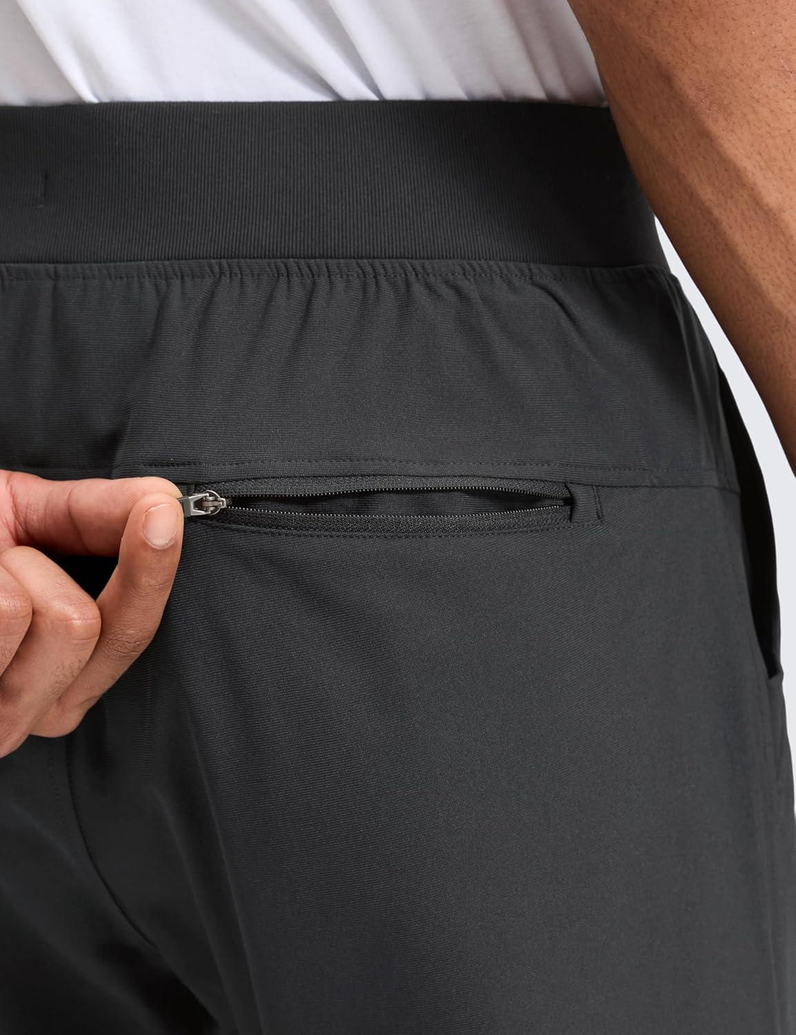 imageCRZ YOGA All Day Comfy PullOn Golf Pants for Men 31quot Quick Dry Lightweight Work Casual Pants with PocketsInk Gray