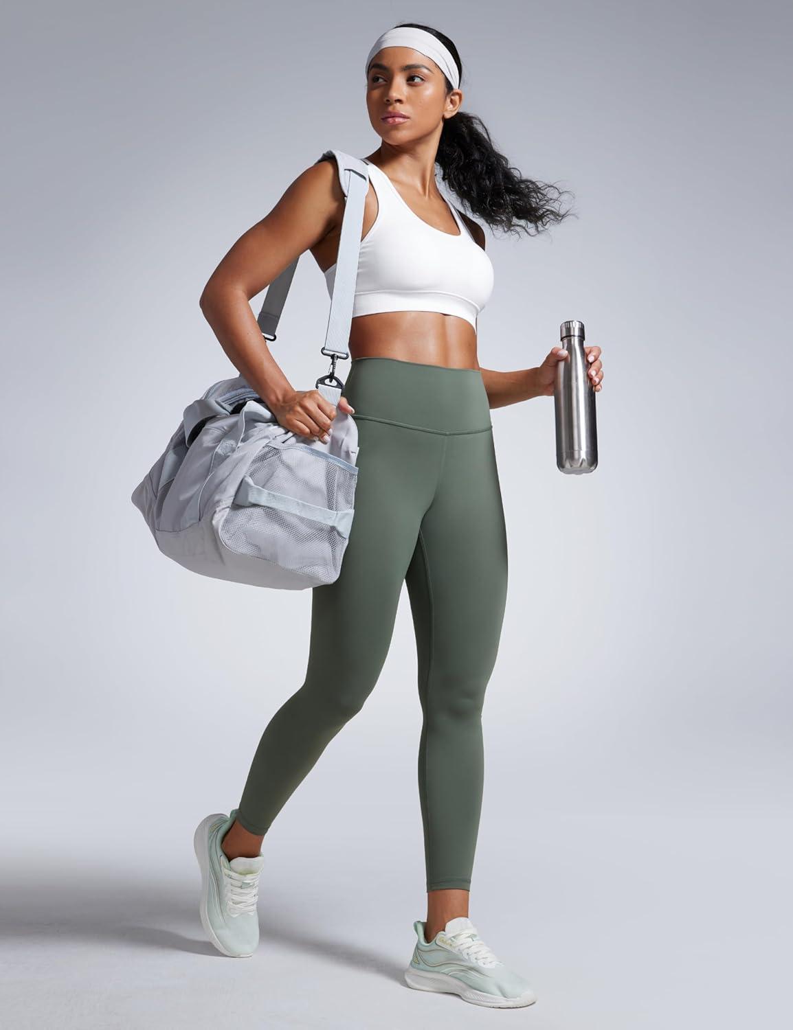 imageCRZ YOGA Butterbreeze Workout Leggings 25 High Waisted Athletic Gym Running Womens Yoga Pants Tummy ControlGrey Sage