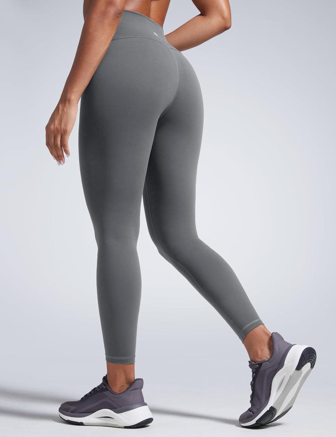 imageCRZ YOGA Butterbreeze Workout Leggings 25 High Waisted Athletic Gym Running Womens Yoga Pants Tummy ControlLava Smoke Grey