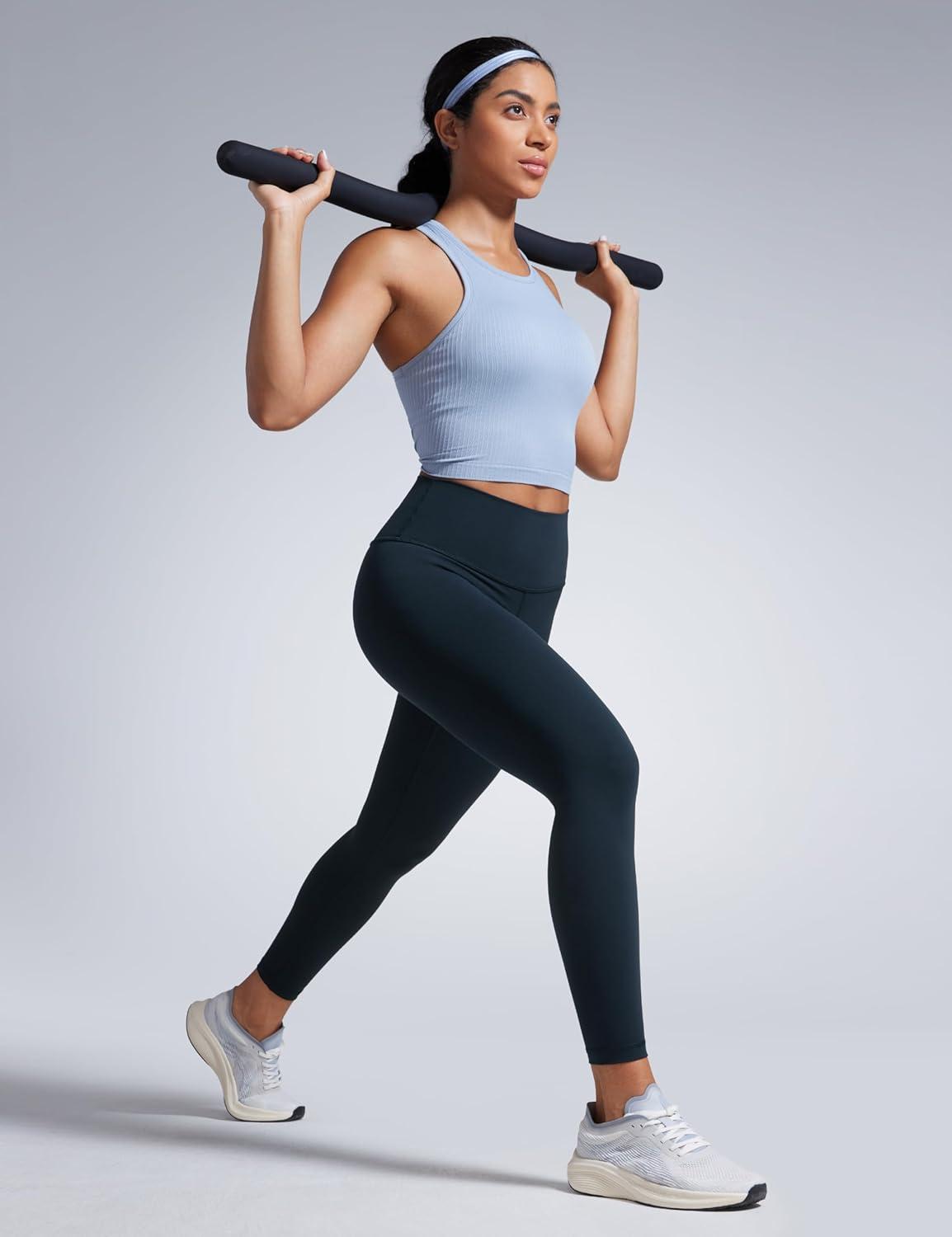 imageCRZ YOGA Butterbreeze Workout Leggings 25 High Waisted Athletic Gym Running Womens Yoga Pants Tummy ControlTrue Navy