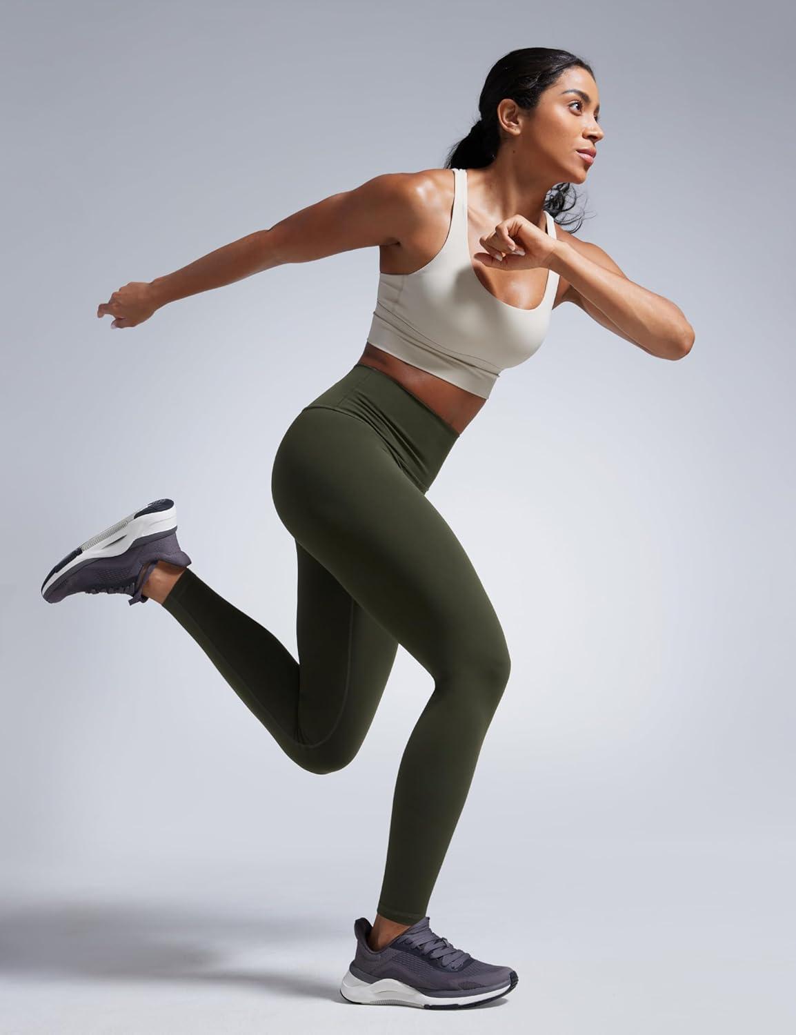 imageCRZ YOGA Butterbreeze Workout Leggings 28 High Waisted Athletic Gym Running Womens Yoga Pants Tummy ControlOlive Green
