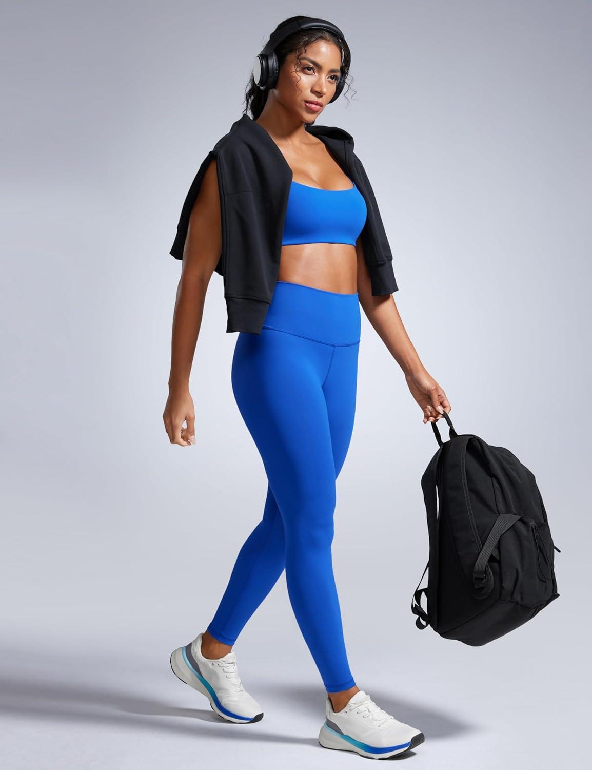 imageCRZ YOGA Butterbreeze Workout Leggings 28 High Waisted Athletic Gym Running Womens Yoga Pants Tummy ControlSparkle Blue