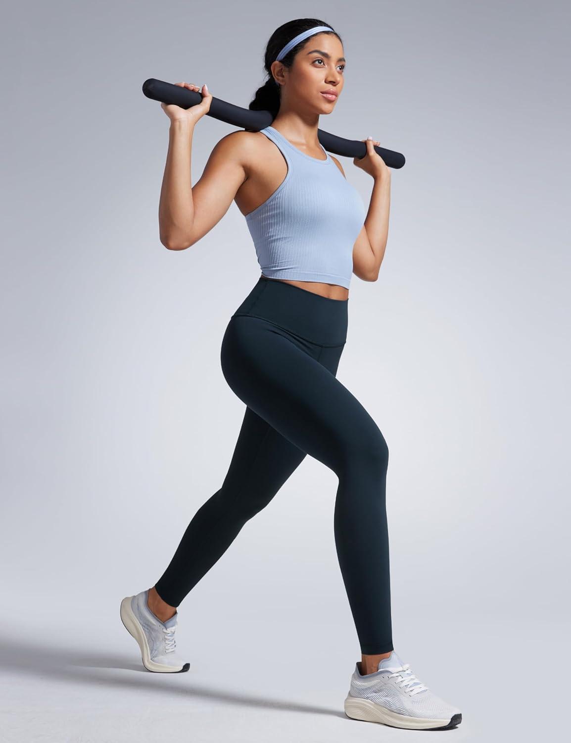 imageCRZ YOGA Butterbreeze Workout Leggings 28 High Waisted Athletic Gym Running Womens Yoga Pants Tummy ControlTrue Navy