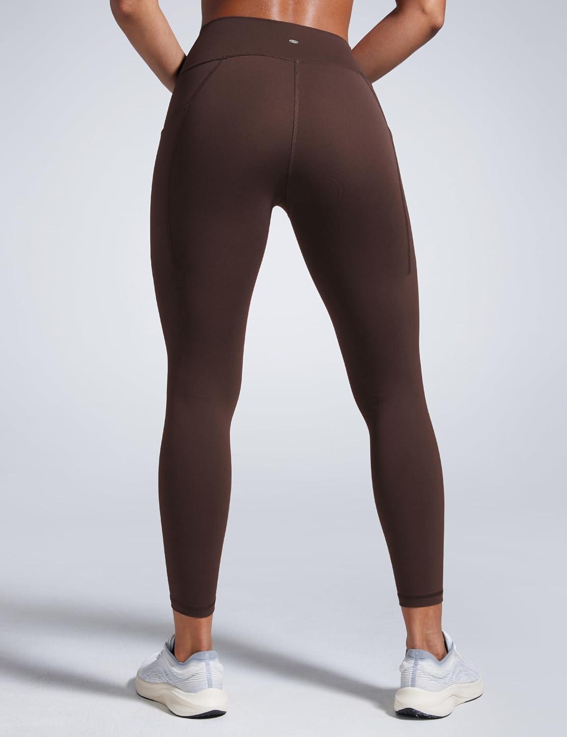 imageCRZ YOGA Butterbreeze Workout Leggings Pockets 25 High Waisted Athletic Gym Running Womens Yoga Pants Tummy ControlHot Fudge Brown