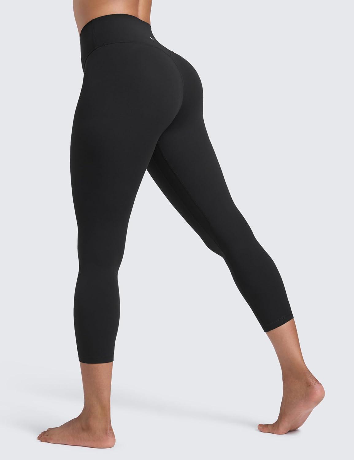 imageCRZ YOGA Butterlift Capris Workout Leggings 23quot High Waisted Workout Pilates Crop Gym Athletic Womens Yoga PantsBlack
