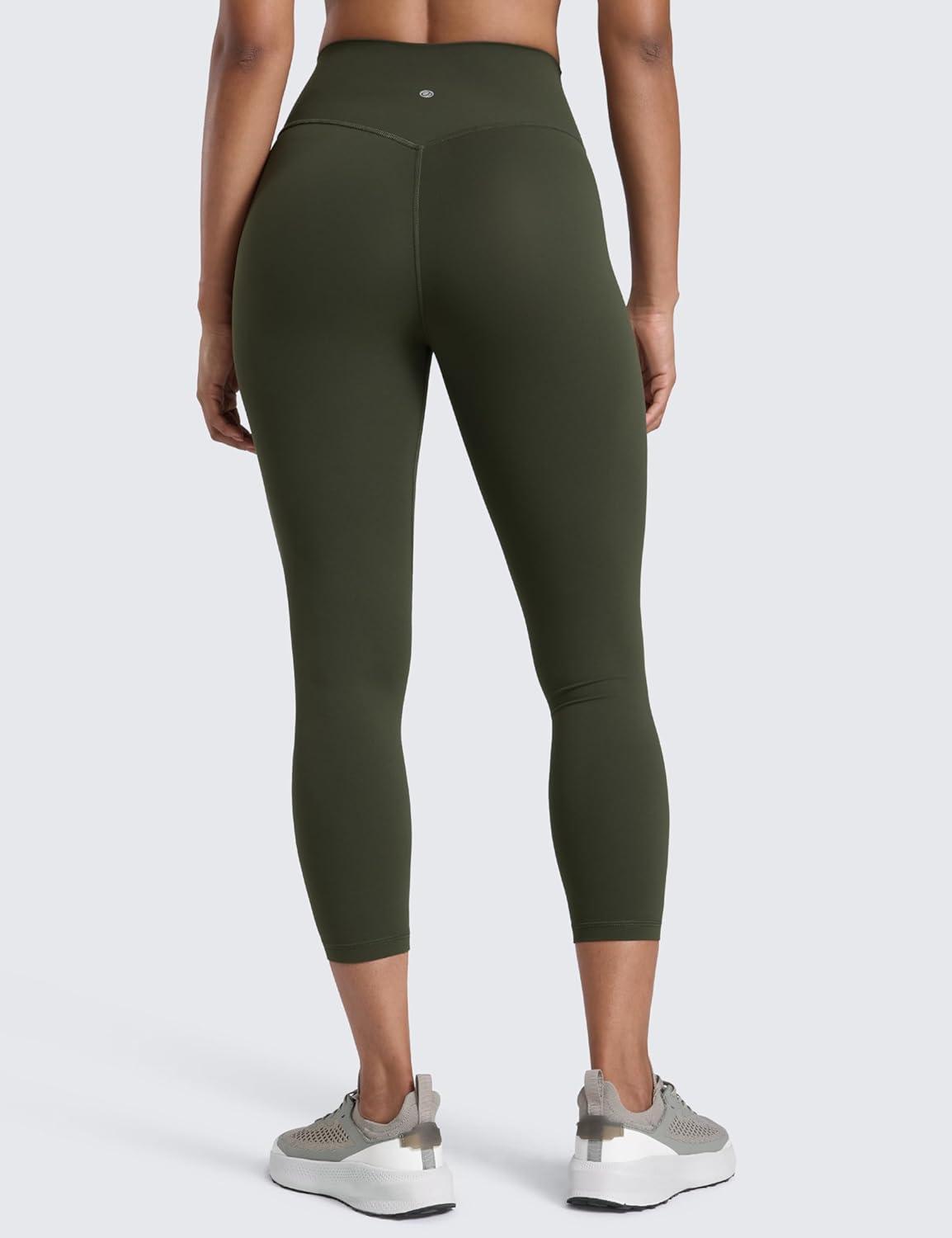 imageCRZ YOGA Butterlift Capris Workout Leggings 23quot High Waisted Workout Pilates Crop Gym Athletic Womens Yoga PantsOlive Green