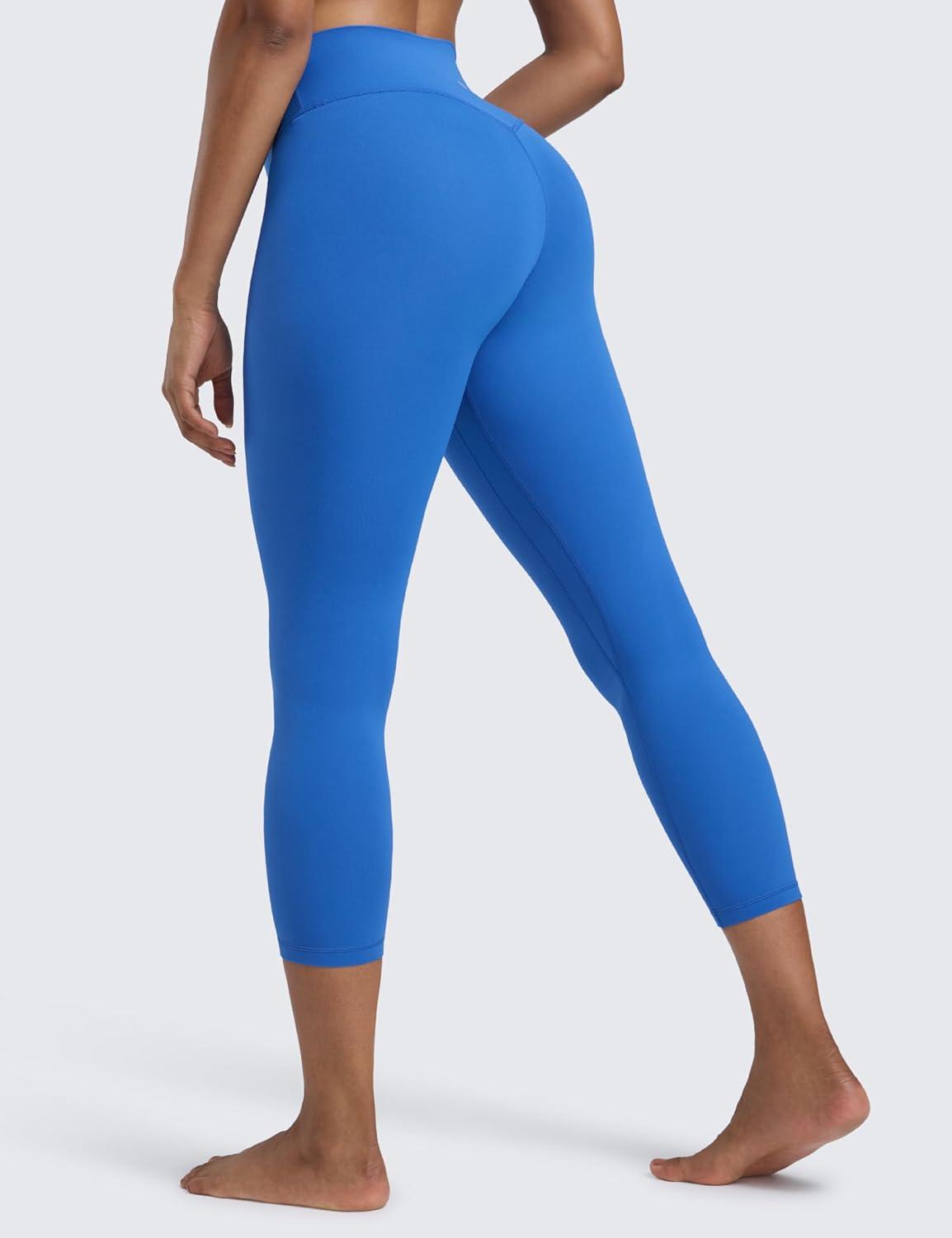 imageCRZ YOGA Butterlift Capris Workout Leggings 23quot High Waisted Workout Pilates Crop Gym Athletic Womens Yoga PantsSparkle Blue