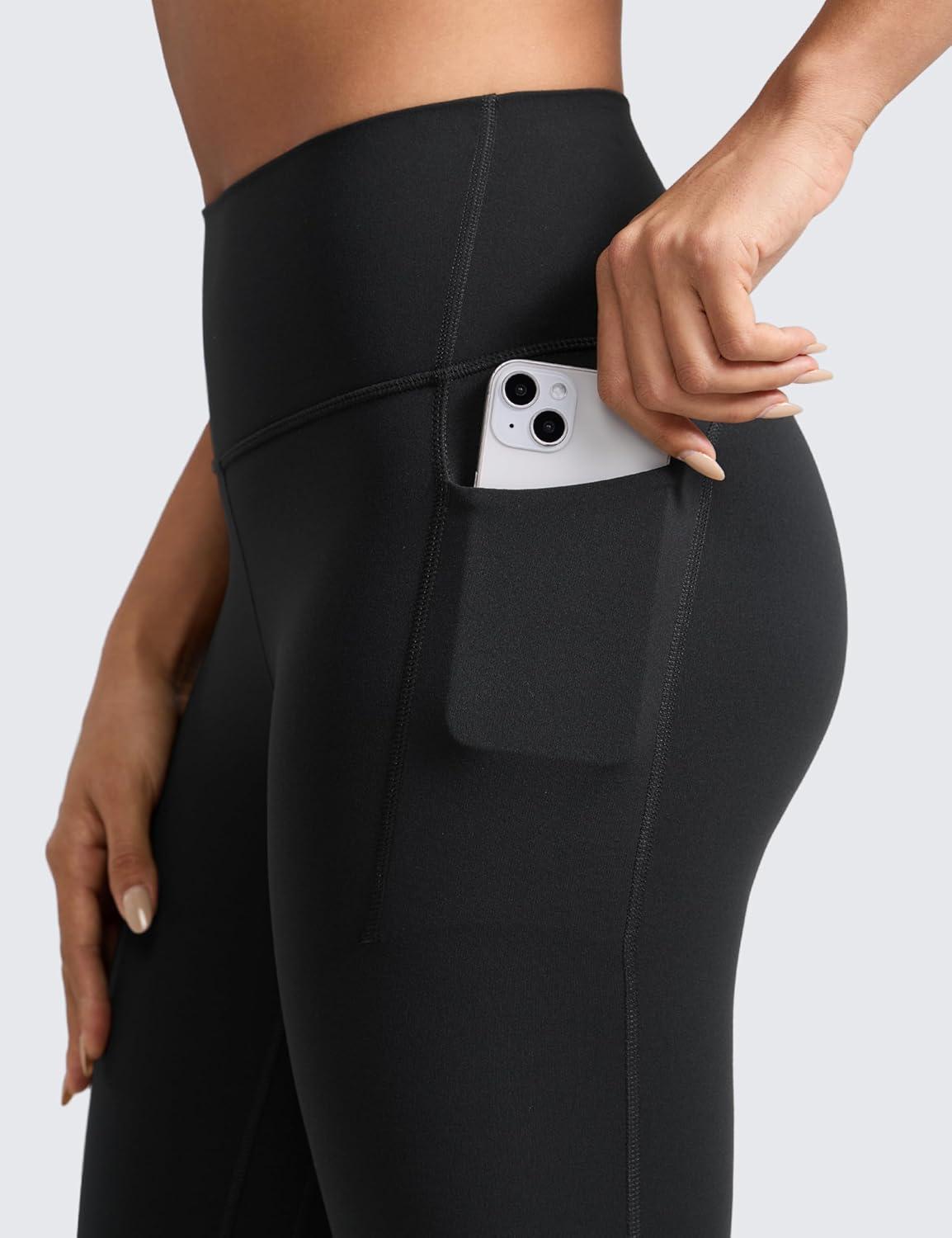 imageCRZ YOGA Butterlift Workout Leggings Pockets 25quot High Waist Pilates Athletic Gym Womens Yoga Pants Buttery SoftBlack