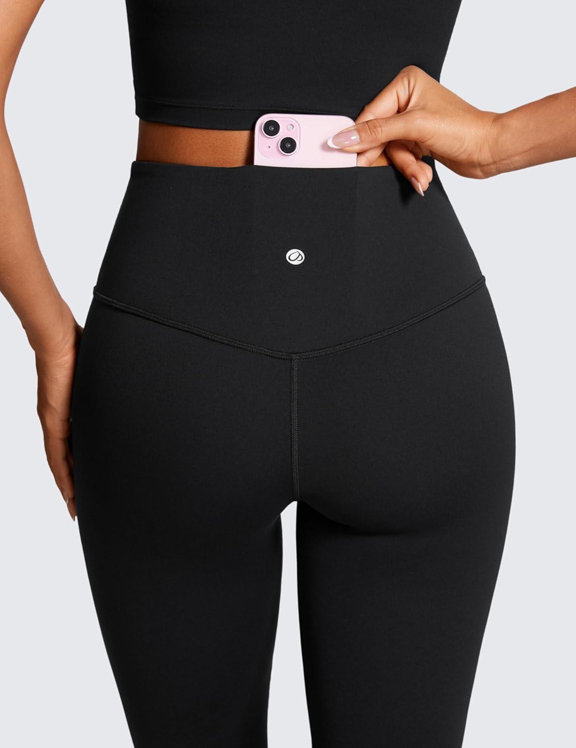 imageCRZ YOGA Butterluxe Capris Flare Leggings 23quot Bootcut High Waisted Womens Yoga Pants Cropped CasualBlack