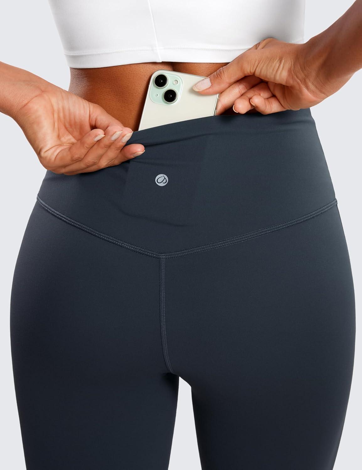 imageCRZ YOGA Butterluxe Capris Flare Leggings 23quot Bootcut High Waisted Womens Yoga Pants Cropped CasualTrue Navy