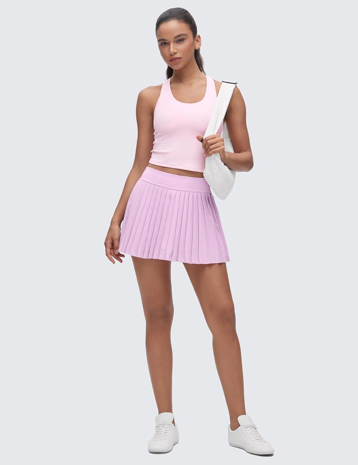 imageCRZ YOGA Butterluxe Crop Yoga Tank Tops for Women Workout Athletic Casual Tight Scoop Neck Racerback Sleeveless ShirtsPink Peony