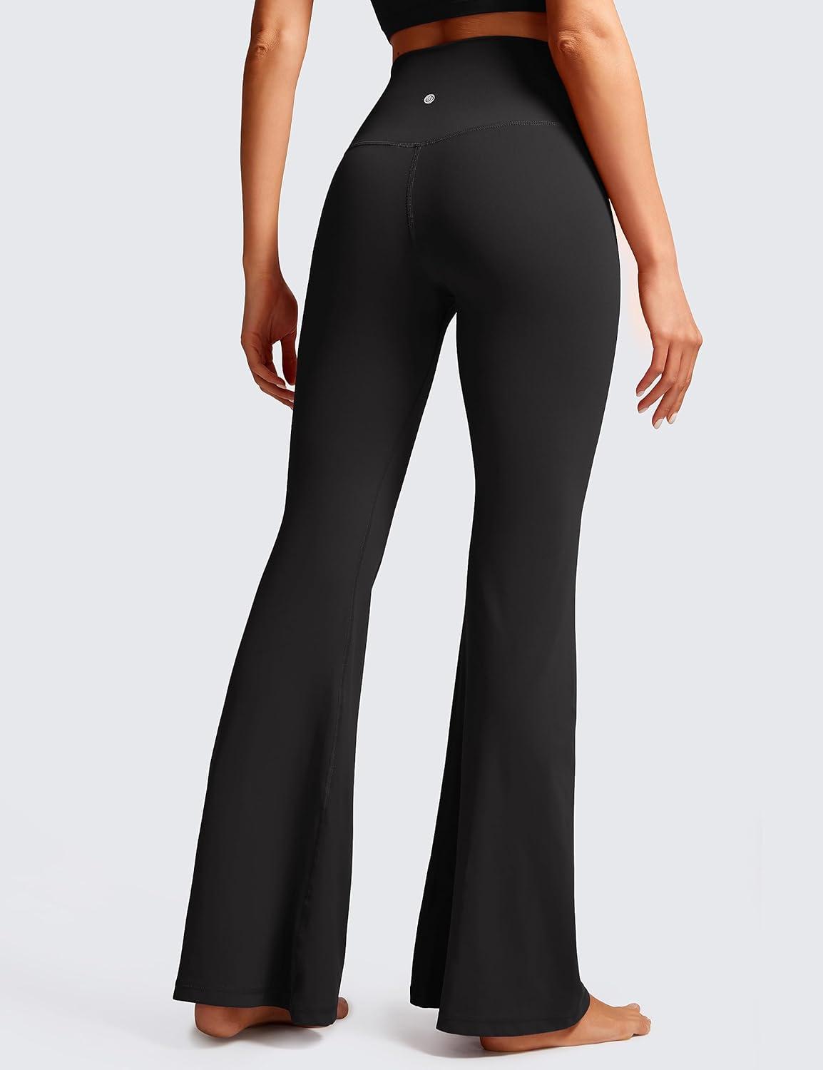 imageCRZ YOGA Butterluxe Crossover Flare Leggings 293133quot High Waist V Cross Bootcut Bell Bottoms Yoga Pants for WomenBlack