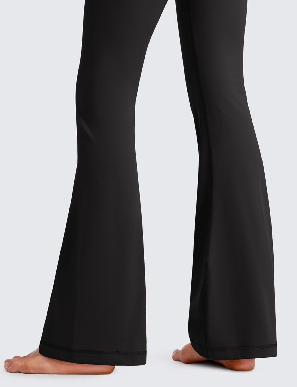 imageCRZ YOGA Butterluxe Crossover Flare Leggings 293133quot High Waist V Cross Bootcut Bell Bottoms Yoga Pants for WomenBlack