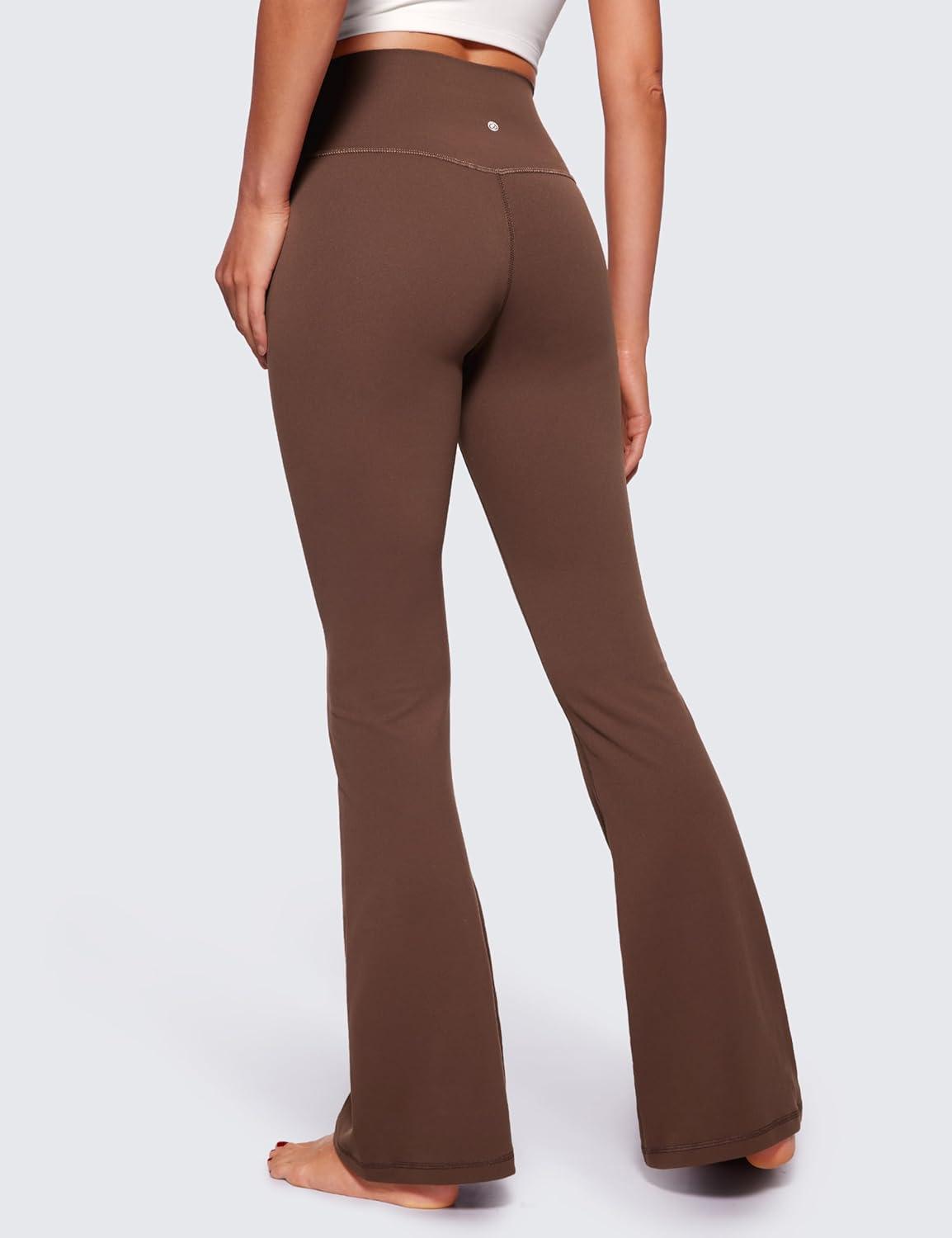 imageCRZ YOGA Butterluxe Crossover Flare Leggings 293133quot High Waist V Cross Bootcut Bell Bottoms Yoga Pants for WomenCoffee Brown