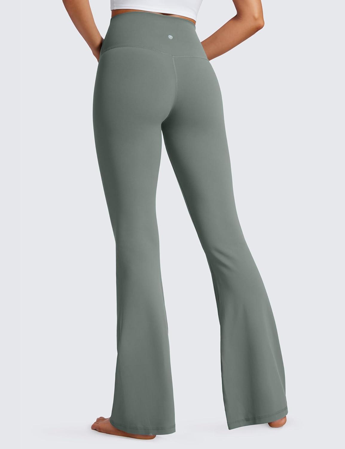 imageCRZ YOGA Butterluxe Crossover Flare Leggings 293133quot High Waist V Cross Bootcut Bell Bottoms Yoga Pants for WomenGrey Sage