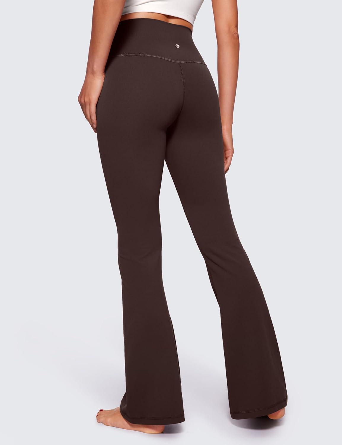 imageCRZ YOGA Butterluxe Crossover Flare Leggings 293133quot High Waist V Cross Bootcut Bell Bottoms Yoga Pants for WomenHot Fudge Brown