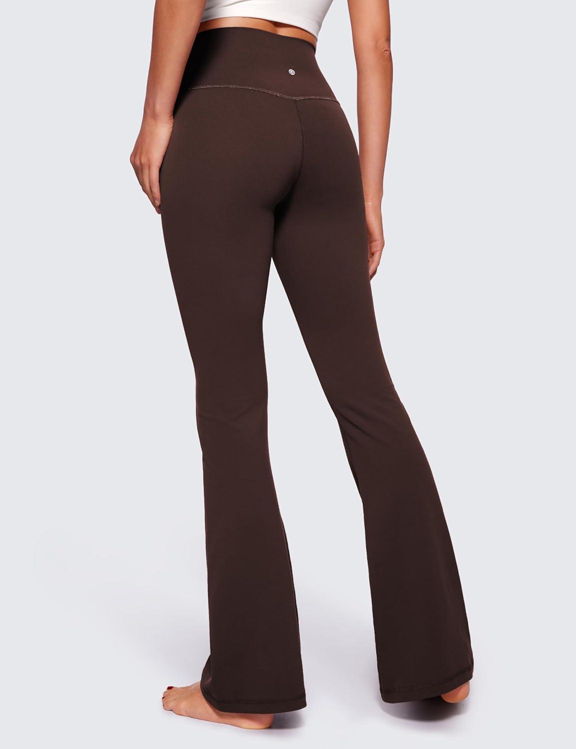 imageCRZ YOGA Butterluxe Crossover Flare Leggings 293133quot High Waist V Cross Bootcut Bell Bottoms Yoga Pants for WomenHot Fudge Brown