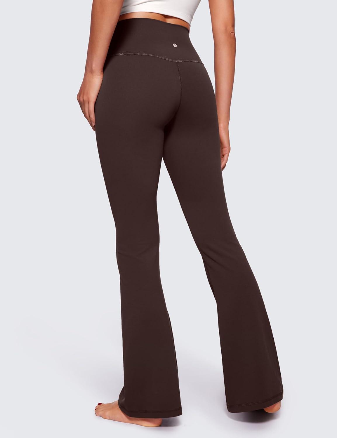 imageCRZ YOGA Butterluxe Crossover Flare Leggings 293133quot High Waist V Cross Bootcut Bell Bottoms Yoga Pants for WomenHot Fudge Brown