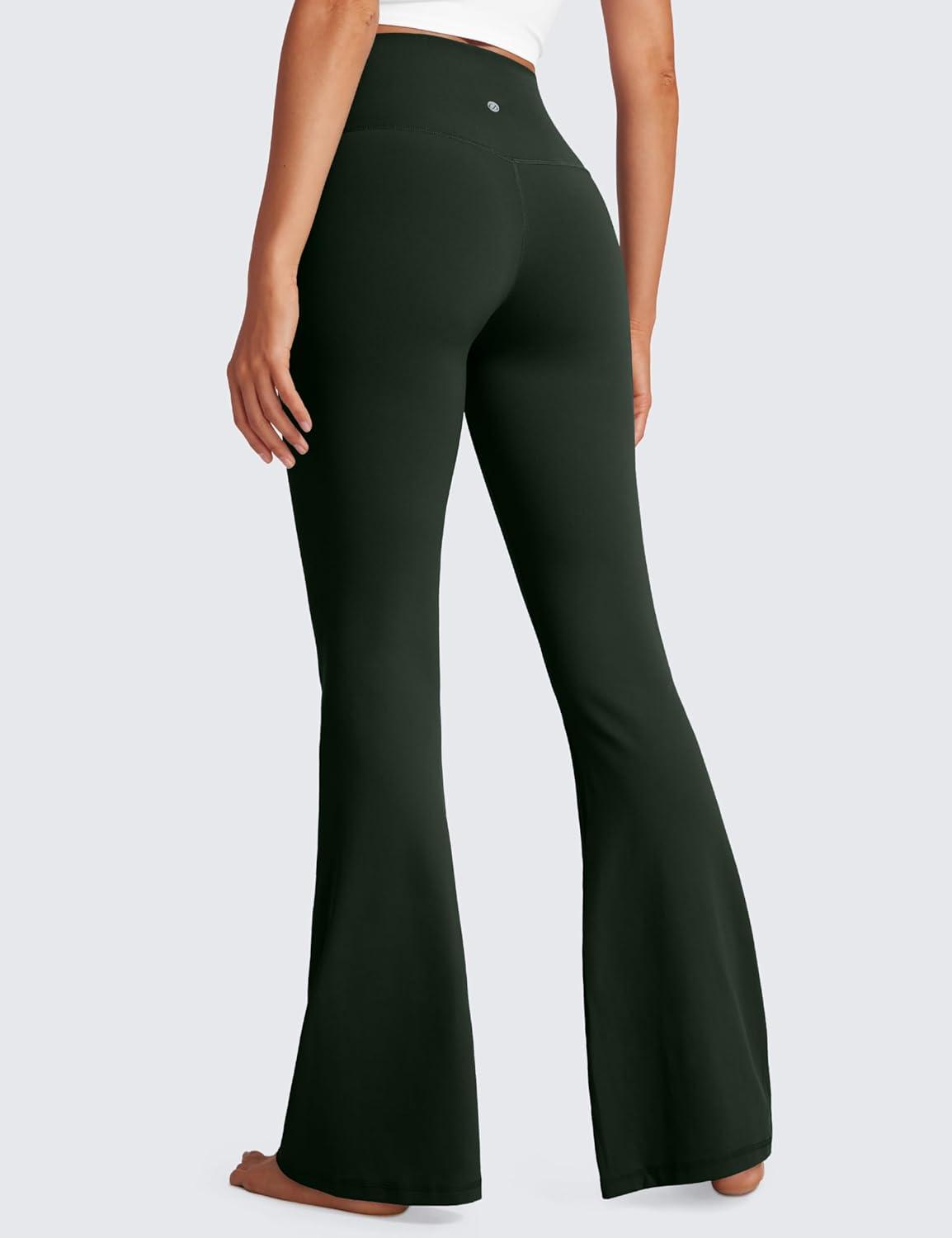 imageCRZ YOGA Butterluxe Crossover Flare Leggings 293133quot High Waist V Cross Bootcut Bell Bottoms Yoga Pants for WomenLegend Green