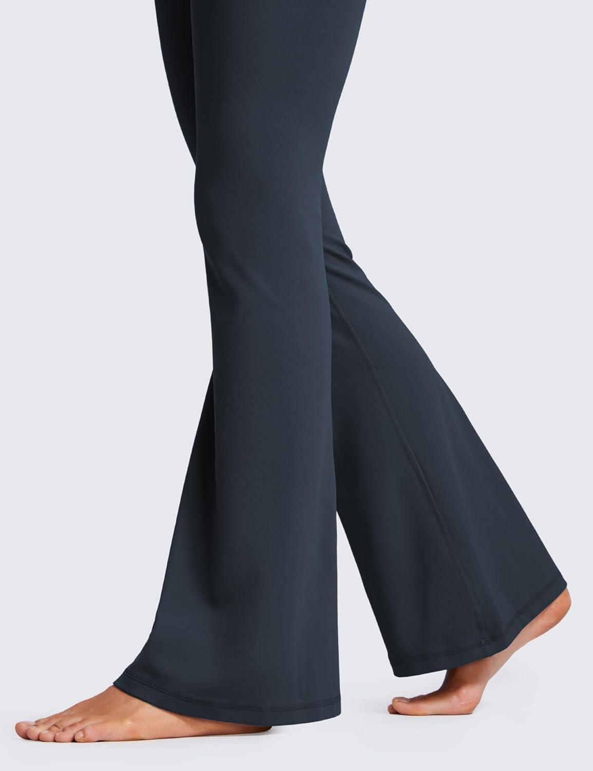 imageCRZ YOGA Butterluxe Crossover Flare Leggings 293133quot High Waist V Cross Bootcut Bell Bottoms Yoga Pants for WomenTrue Navy