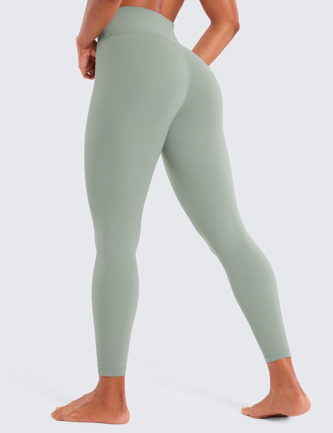 imageCRZ YOGA Butterluxe Crossover Waist Leggings 25quot V Crossover High Waisted Gym Workout Yoga WomensGreen Palm Court