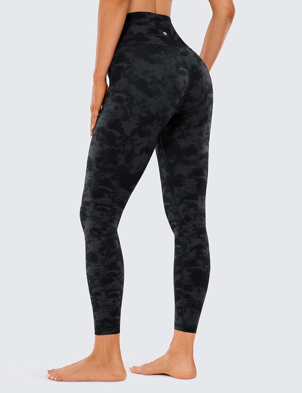 imageCRZ YOGA Butterluxe Crossover Waist Leggings 25quot V Crossover High Waisted Gym Workout Yoga WomensTie Dye Smoke Ink