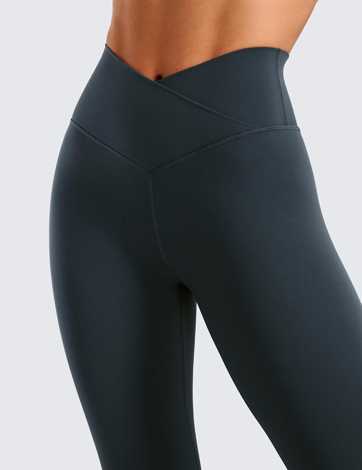 imageCRZ YOGA Butterluxe Crossover Waist Leggings 25quot V Crossover High Waisted Gym Workout Yoga WomensTrue Navy