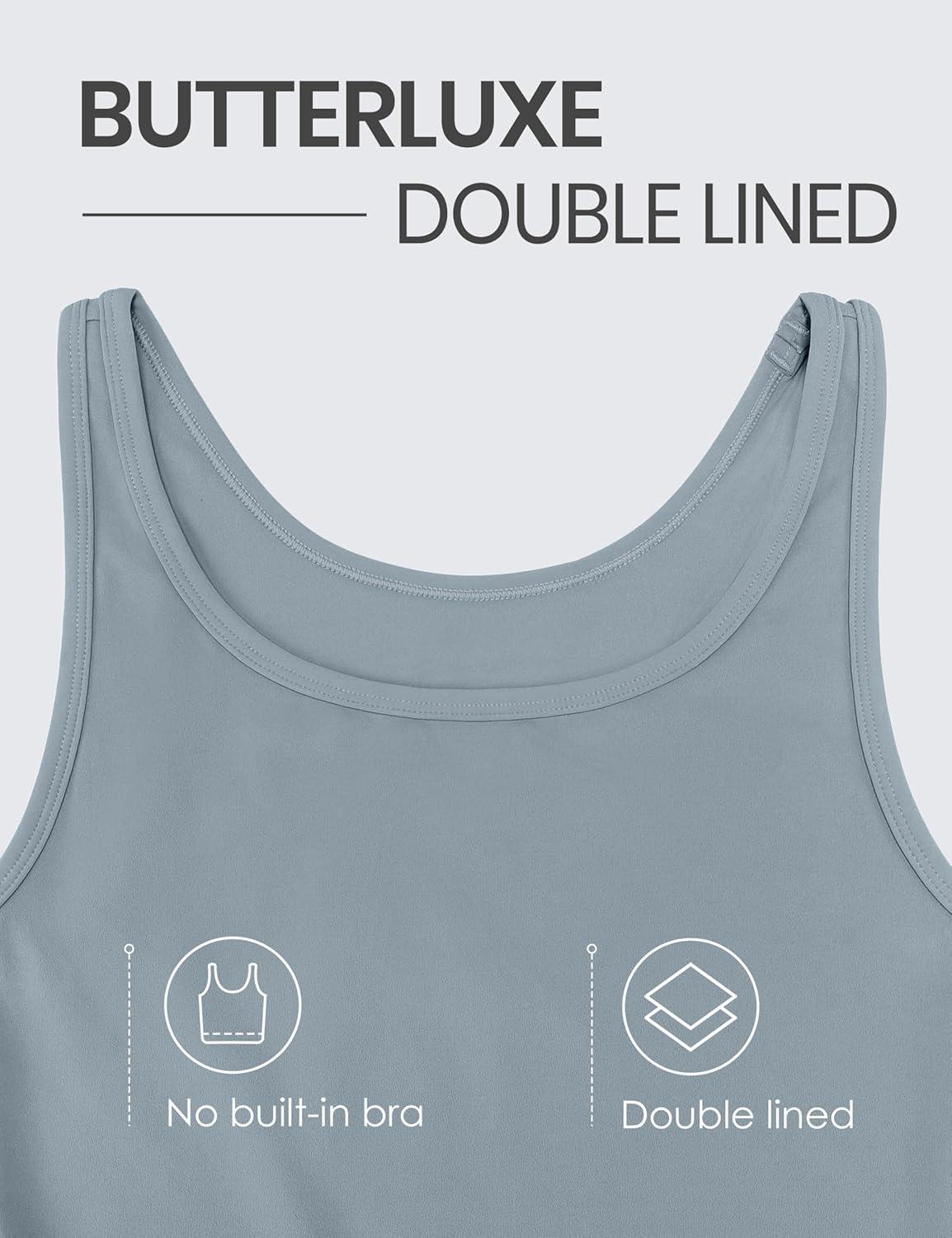 imageCRZ YOGA Butterluxe Double Lined Tank Tops for Women Workout Casual Scoop Neck Racerback Crop Sleeveless ShirtBelgian Blue