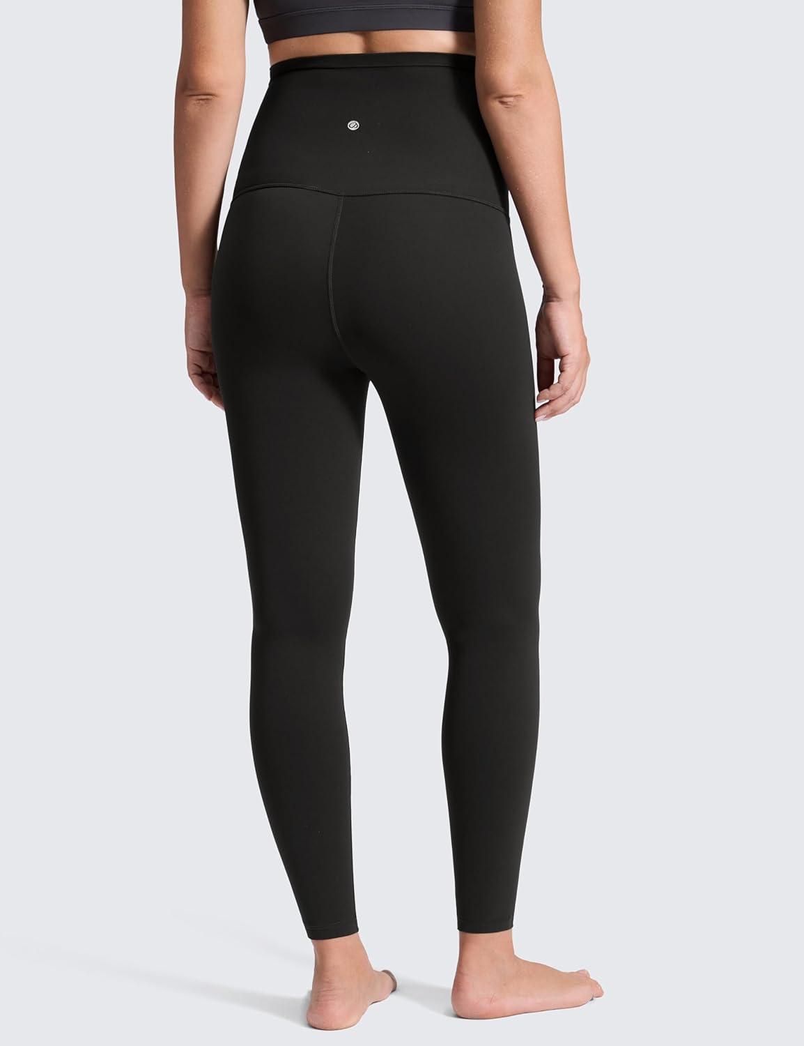 imageCRZ YOGA Butterluxe Maternity Leggings 28quot Over The Belly Workout Activewear Yoga Womens Pregnancy Pants Buttery SoftBlack